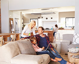 A Family of Four in Their Home | HVAC Financing