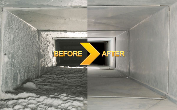 Air duct before and after cleaning | Air Duct Cleaning Service